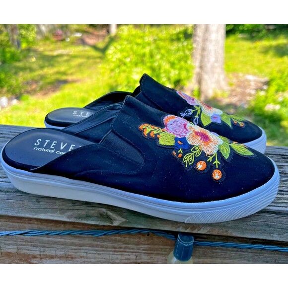 Steven by Steve Madden Natural Confort Natun Slip-On Embroidered Mules Size 8 - Picture 5 of 16